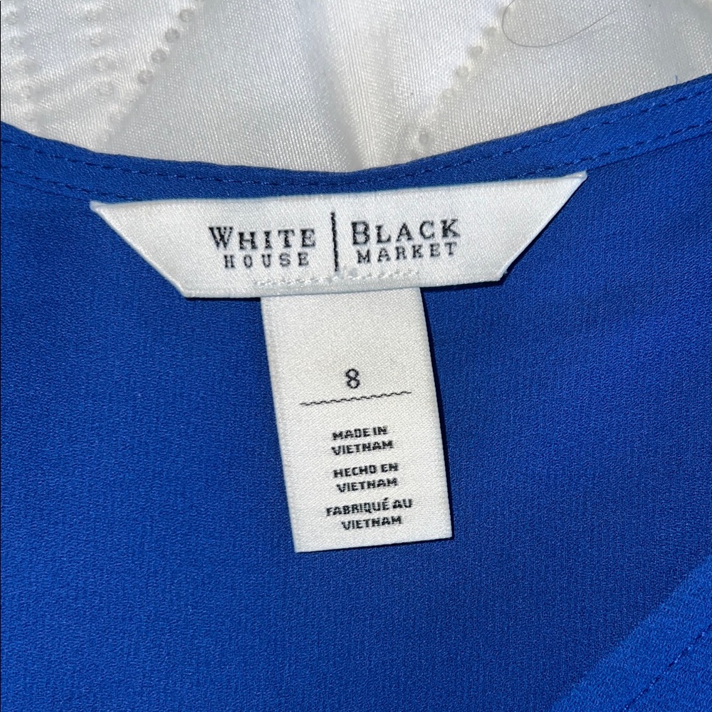 White House Black Market Royal Blue Blouse-EUC - Picture 2 of 8